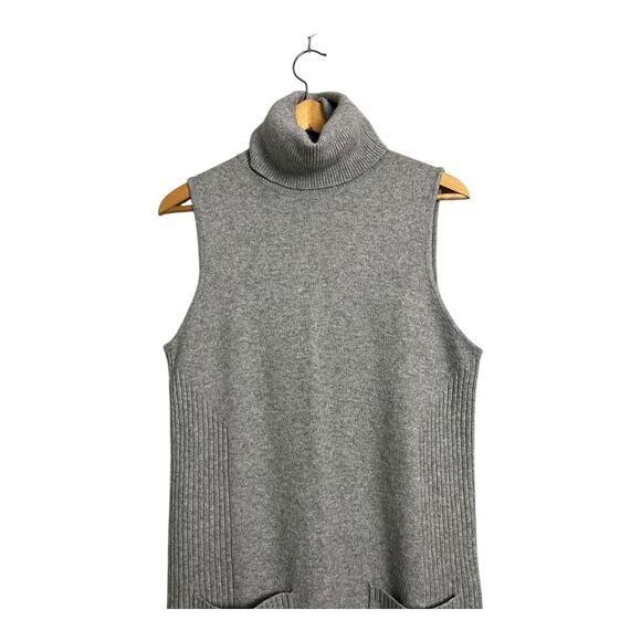 BP Sweater Dress Gray Knit Sleeveless Nordstrom S Small Twee Preppy Turtleneck - Picture 2 of 6